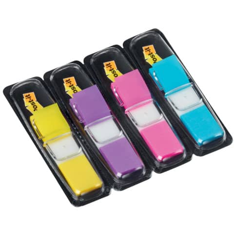 Segnapagina removibili Post-it® Index Mini con dispenser vivaci assortiti 4 confezioni da 35 - 683-4AB